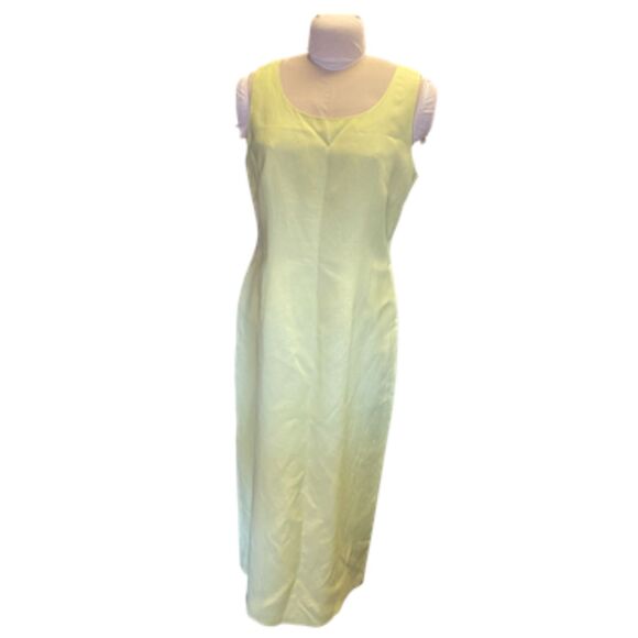 Jessica Howard 2-Piece Linen Blend Dress/Jacket Lt. Green Sz. 12 Vtg - Picture 4 of 11